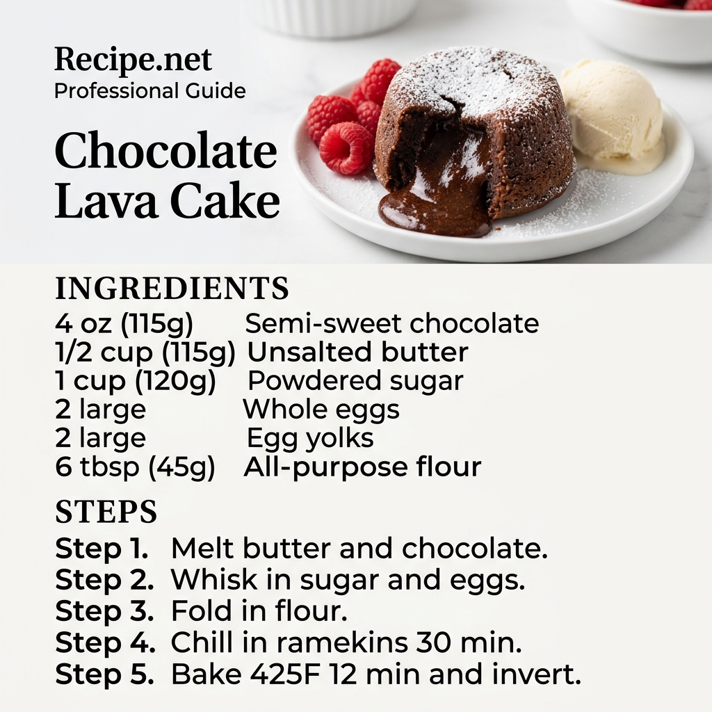 Chocolate Lava Cake Infographic