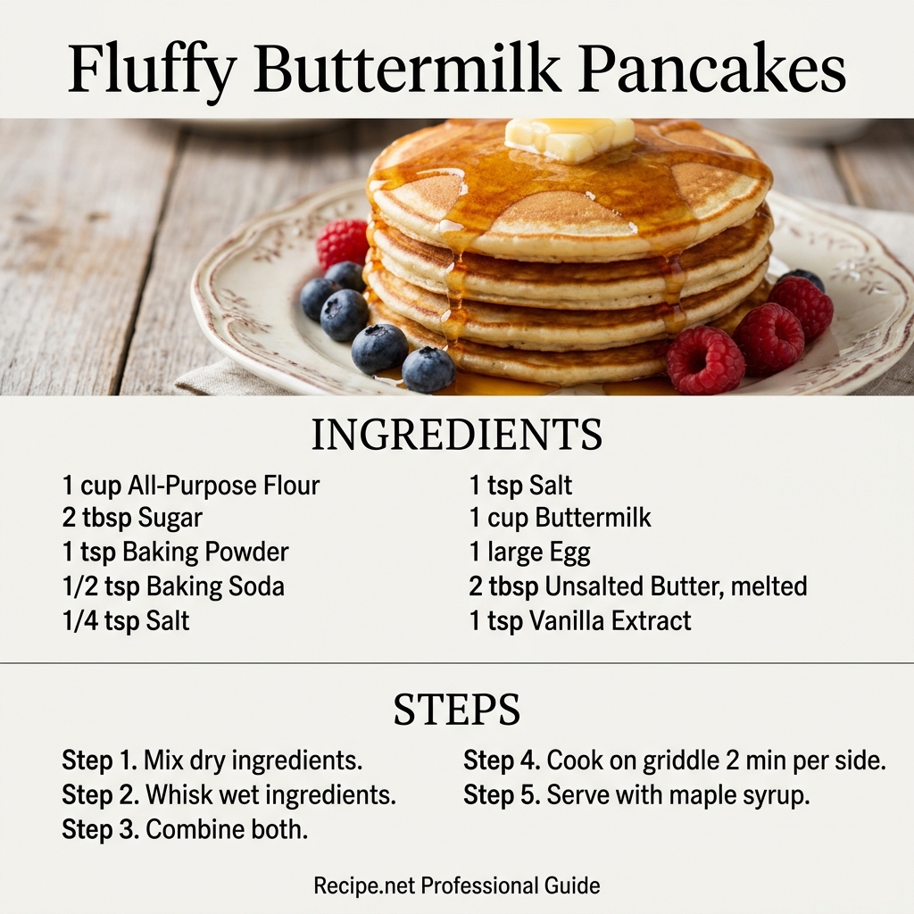 Fluffy Buttermilk Pancakes Infographic