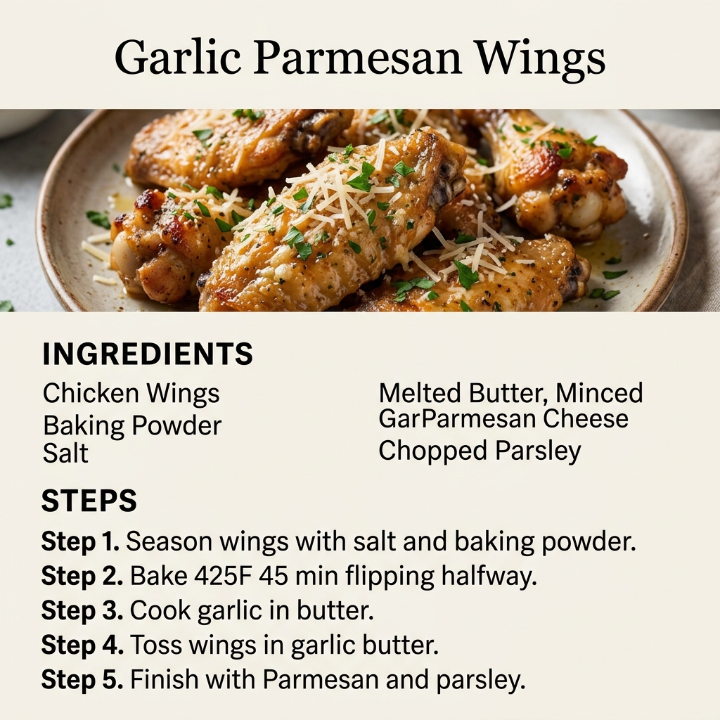 Garlic Parmesan Wings Infographic