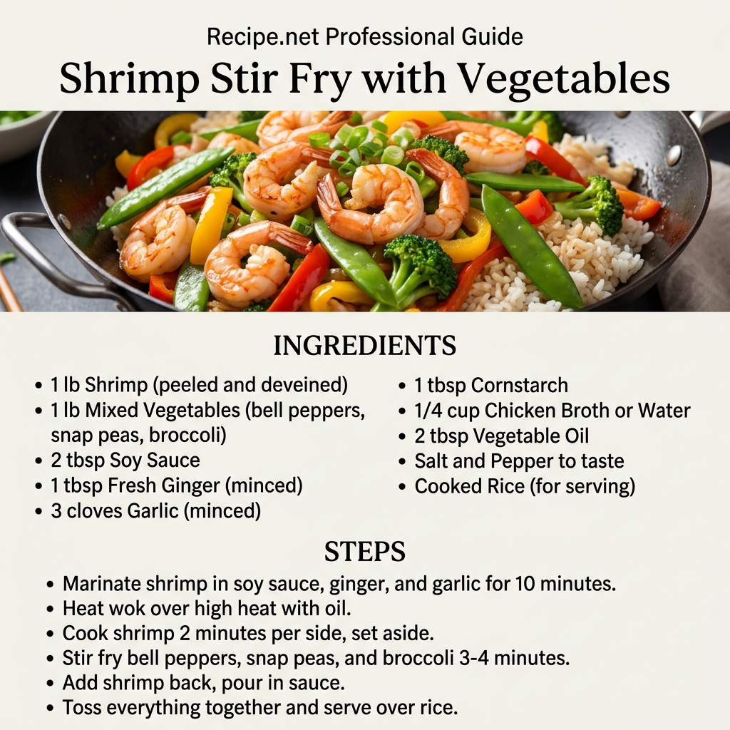 Shrimp Stir Fry with Vegetables Infographic
