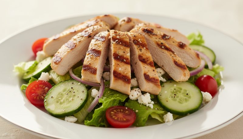 Greek Salad With Grilled Chicken